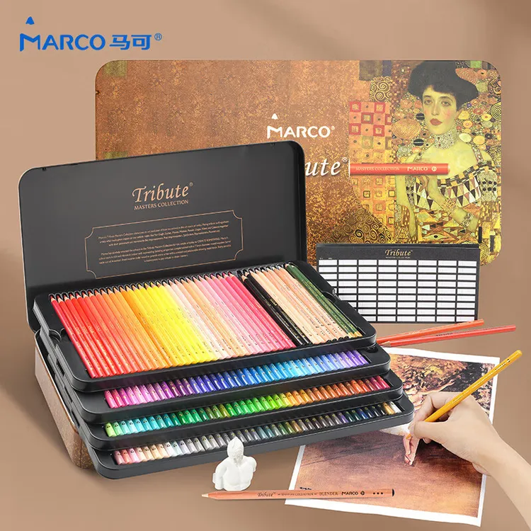 马可大师彩铅笔绘画专用专业级油性彩色铅笔美术生适用水溶性彩铅