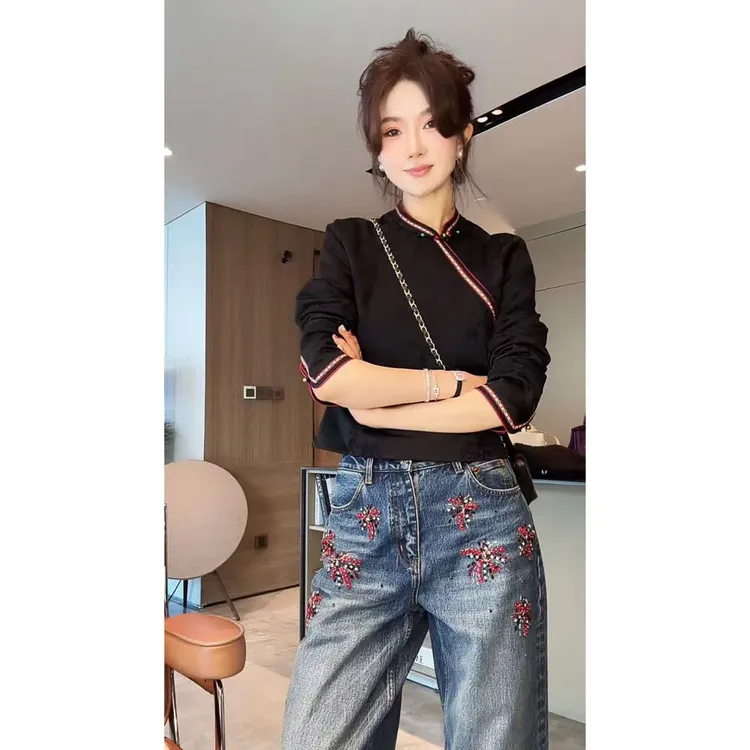 yiyiya.Guo艺艺吖【江南味道】新中式中国风斜襟加棉上衣120082SS52