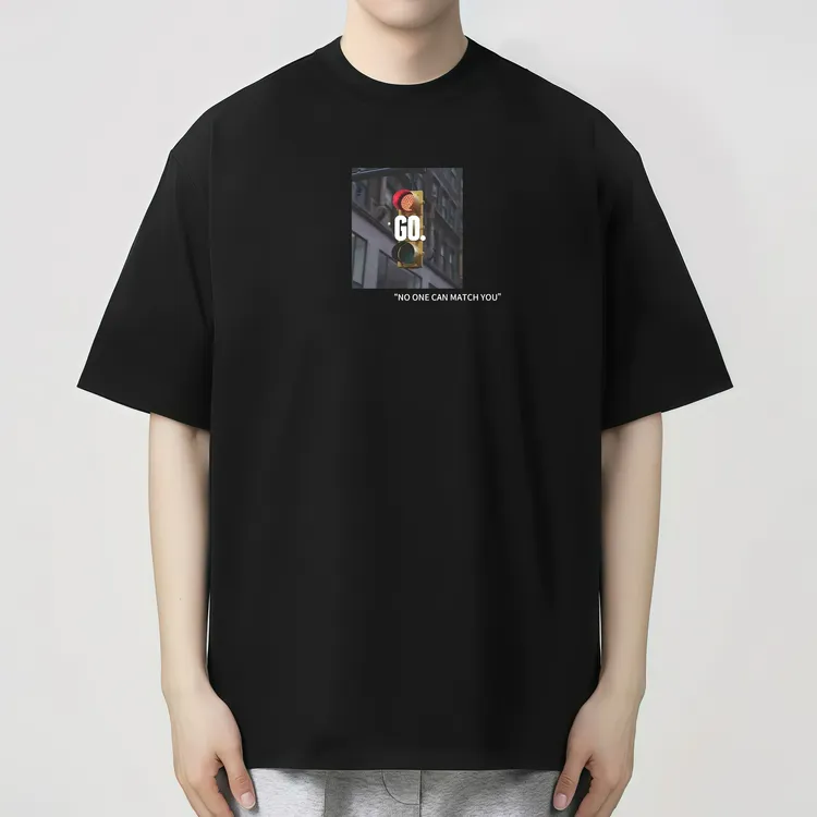 2025夏季新款印花美式潮牌冰丝短袖情侣装防晒T恤百搭宽松老钱T恤