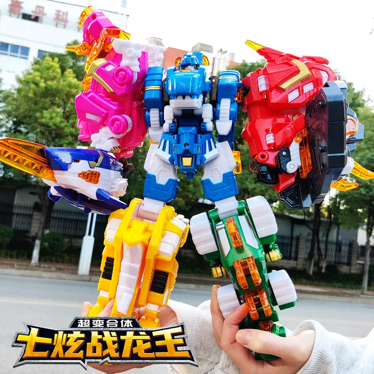 品牌正品七炫战龙王迷你特工队之超级恐龙力量超变炫鹰变形玩具