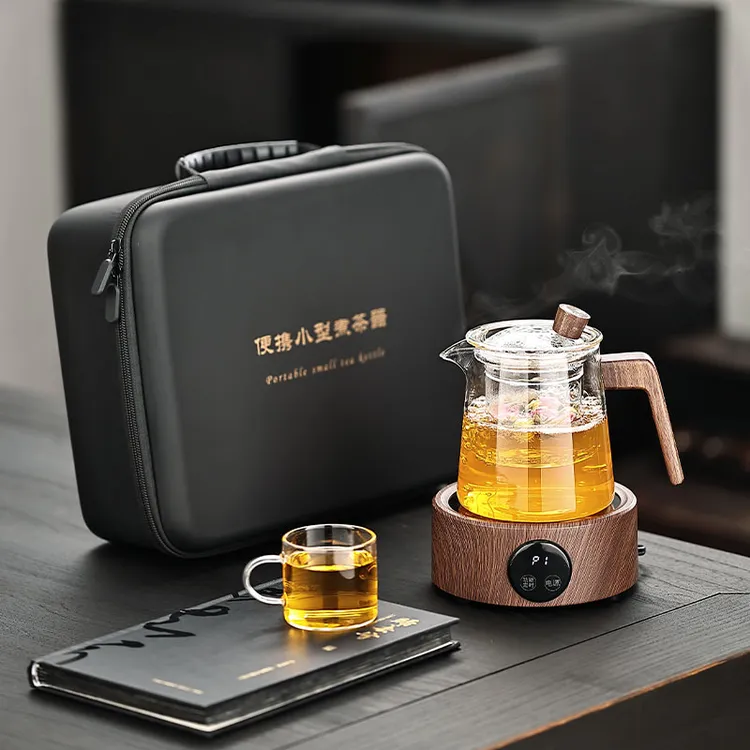 铝合金电陶炉分体式玻璃小型煮茶壶迷你旅行户外便携式煮茶器套装