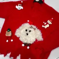 FOG (011)-红色圣诞小熊毛衣-4N712MY114