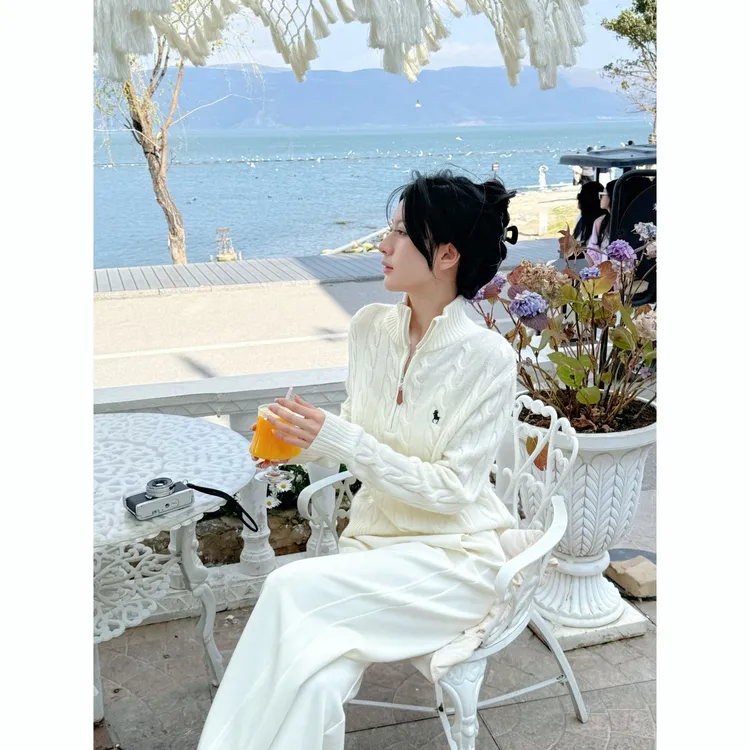 【重磅新款】绞花显瘦通勤休闲时尚针织简约气质百搭羊毛衫LX2424