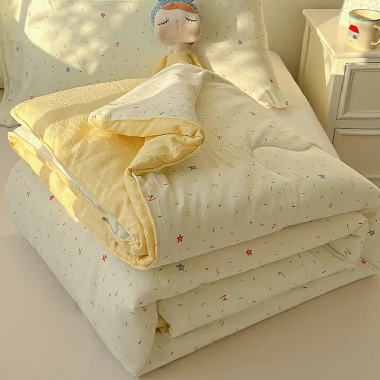 夏季亲肤超柔双层纱夏被空调被单人宿舍非全棉纯棉可机洗夏凉被子