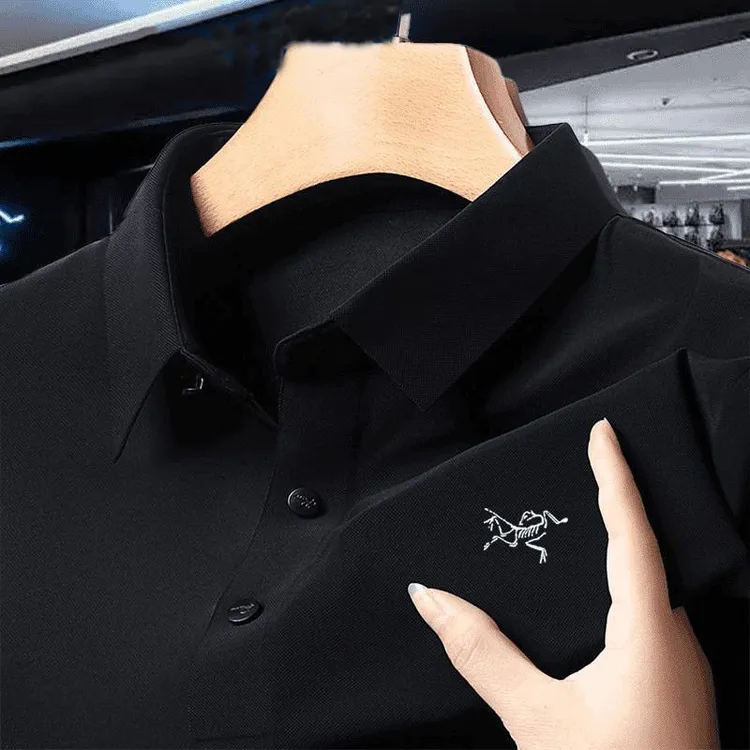 【清仓折扣】始祖新款鸟短袖t恤男刺绣polo衫商务休闲翻领体上衣