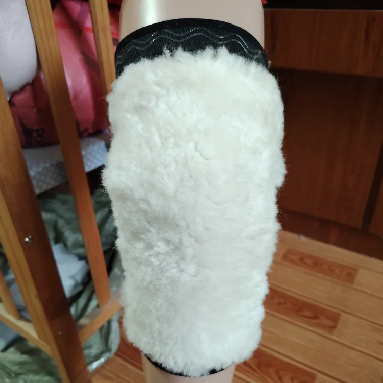 羊毛护膝保暖加绒男女老寒腿骑行加厚防滑电动车护膝膝盖防寒