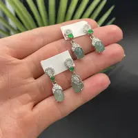 【胖】翡翠耳饰多样性发其一对@k