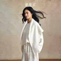 藏里羊【北美小动物毛毛】贝贝白 氛围感小动物舒适围巾披肩M1890