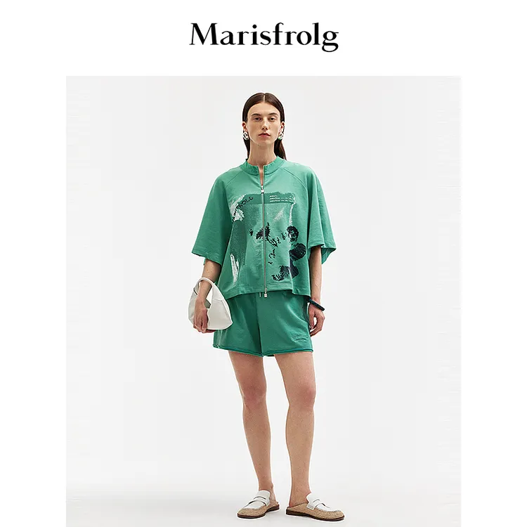 【夏日限定薄荷绿】Marisfrolg玛丝菲尔休闲设计师套装A1EG2735Z