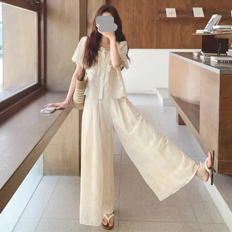 气质法式氛围感套装裤夏季女2025新款轻奢韩系ins风高级感两件套