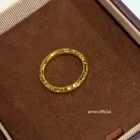 铜合金戒指 碎碎金圆环戒指【J375】