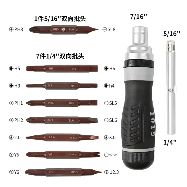 19合一多功能手动螺丝刀套装工业级改锥起子