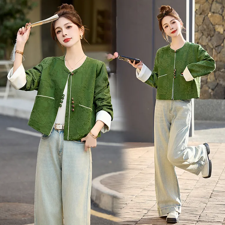 2025春季新款gf外套新中式拼接撞色g风外套潮