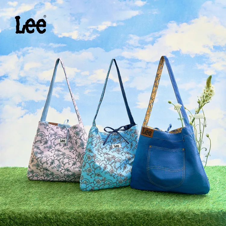 Lee双面碎花托特包简约风休闲印花单肩包手拎包单根肩【达人包包