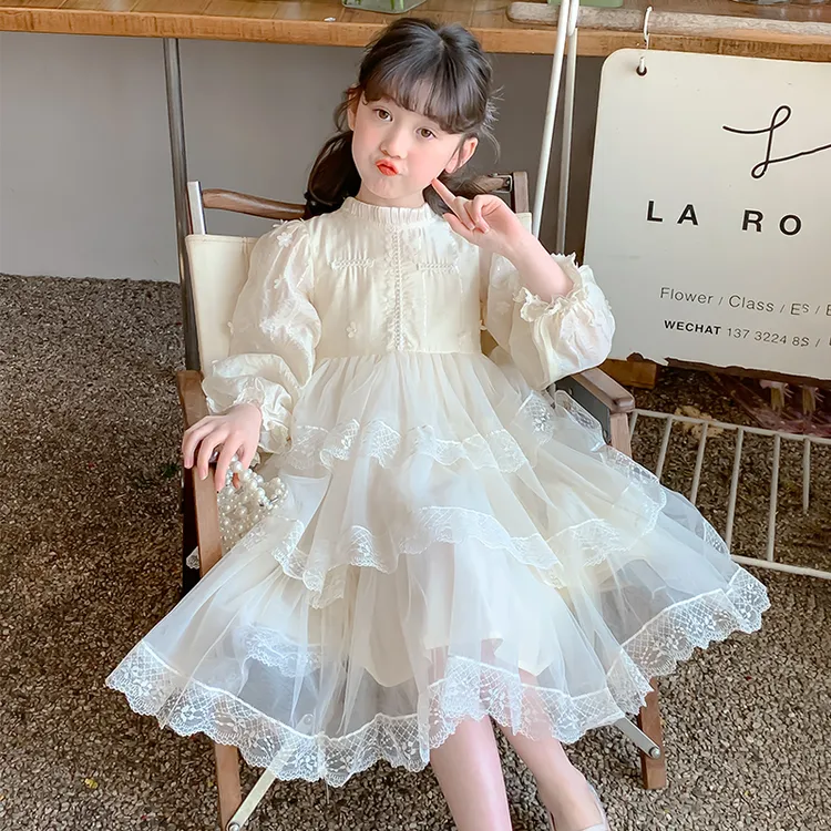 女童连衣裙秋装2025新款洋气儿童时髦甜美风公主裙春秋季大童裙子