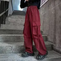 姐弟款抽绳工装裤616
