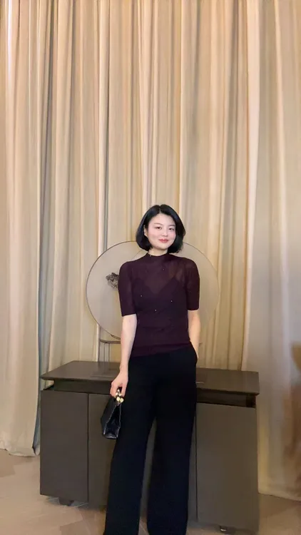 TANTAN 百搭显瘦气质短袖水溶羊毛T恤2567