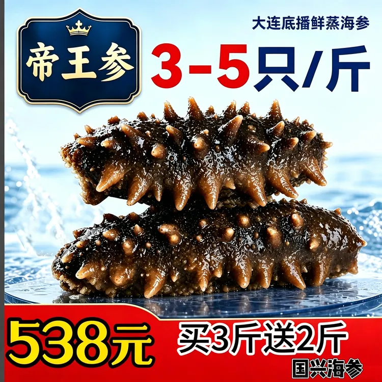 海参【高品质鲜食海参】3-5头深海辽刺参9A参王