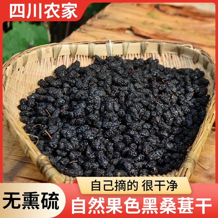 四川农家黑桑葚当季新货不熏硫不染色泡水煮水泡茶泡酒