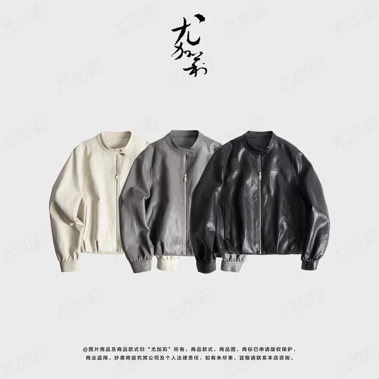 加莉精选【酷飒女孩】机车风PU夹克上衣-分码