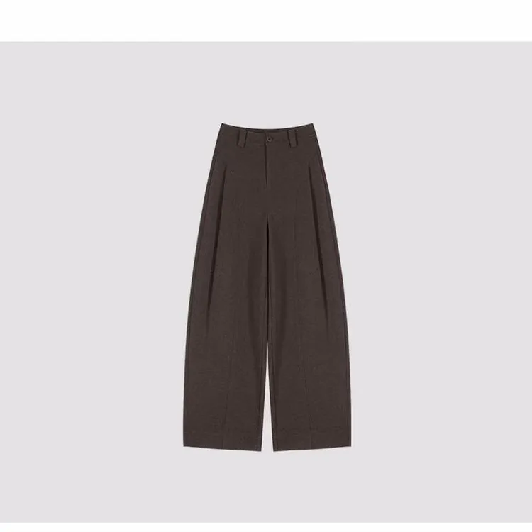 【羊绒贝斯裤】秋冬厚款~蚕 丝糯感休闲裤垂感宽松直筒裤阔腿裤1029