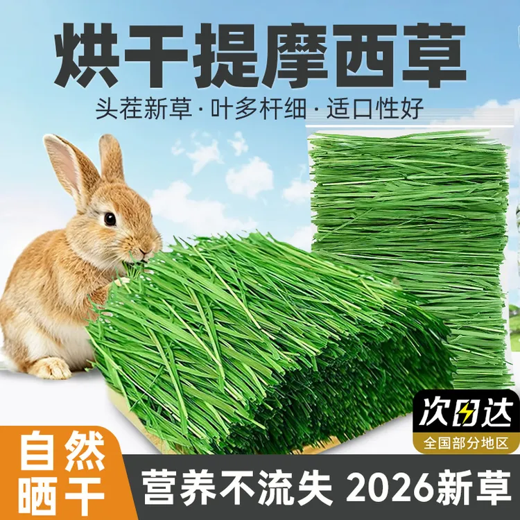 头茬烘干提摩西草兔草荷兰猪龙猫兔干草宠物专用牧草粮晒干兔饲料