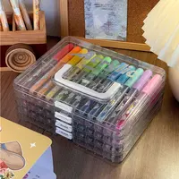 咔巴熊直液式丙烯马克笔小学生专用可水洗大容量60色水彩笔不透色