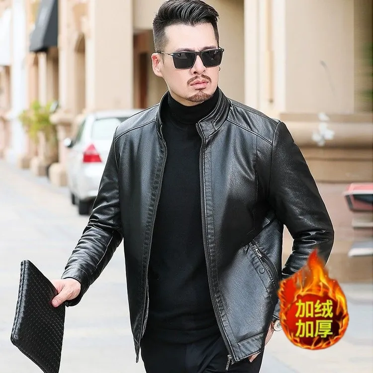 【海宁正品】冬季加厚保暖男士爸爸山羊皮皮衣真皮皮毛一体2025爆款