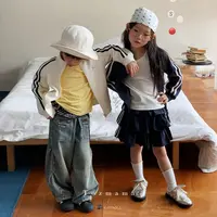 豆几妈 8/7 儿童绣花织带装饰立领针织外套+织带装饰拼接蛋糕半裙