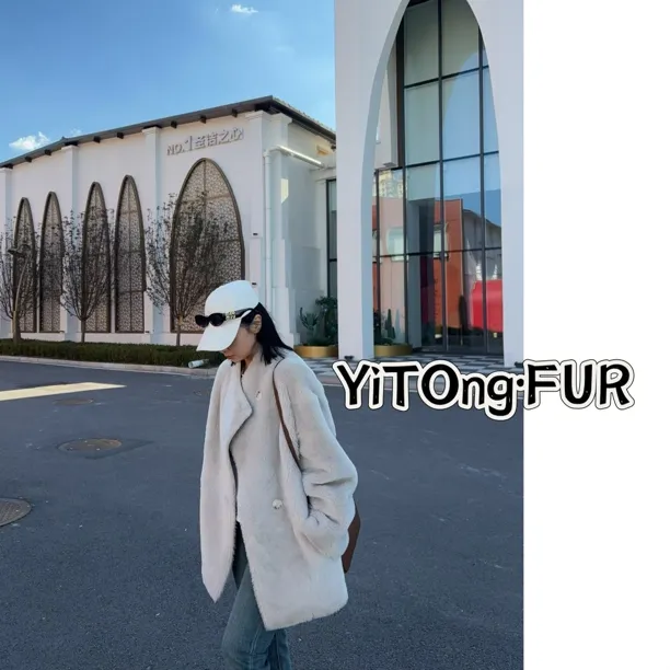 【亿彤推荐】 YiTOng 2025/km79双面慵懒极简皮毛一体外套女