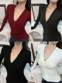 拉链加绒修身弹力T恤