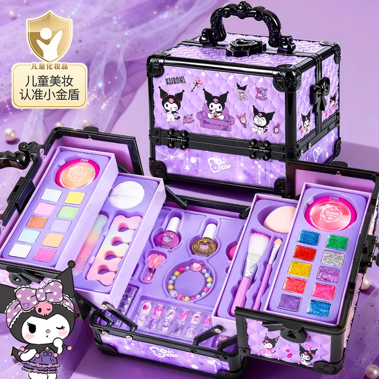 儿童化妆品彩妆套装正品全公主小女孩无毒可水洗化妆盒彩妆箱玩具