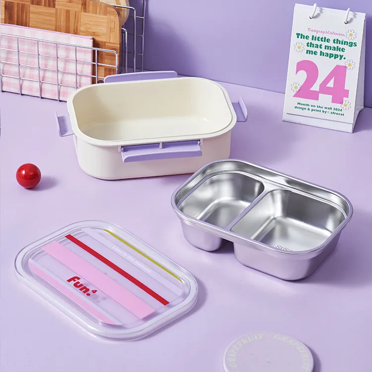 【套装】304不锈钢筷子叉勺子饭盒套装上携盒碗装收纳盒餐具学生用