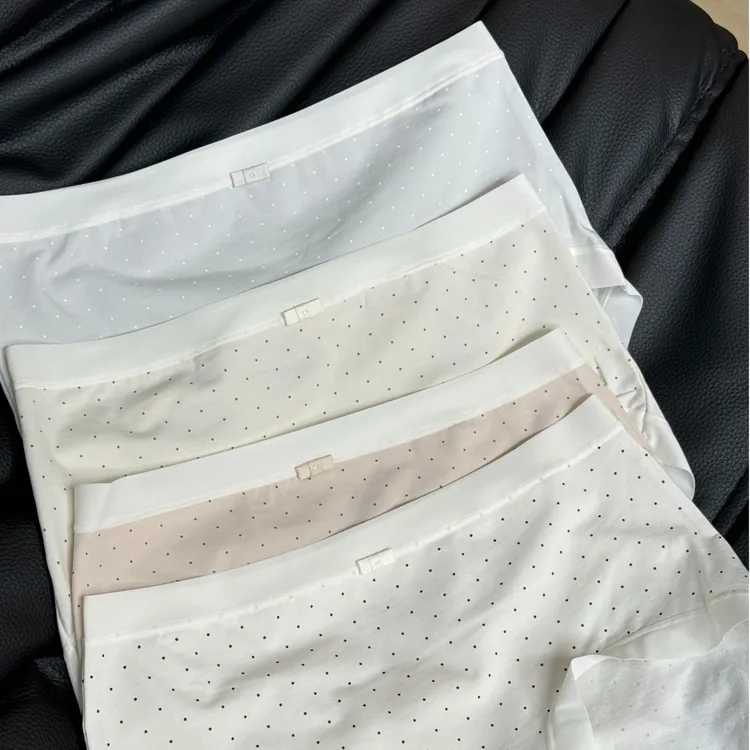 90-130斤 中腰棉质波点新款亲肤女士三角内裤短裤 海盐点点