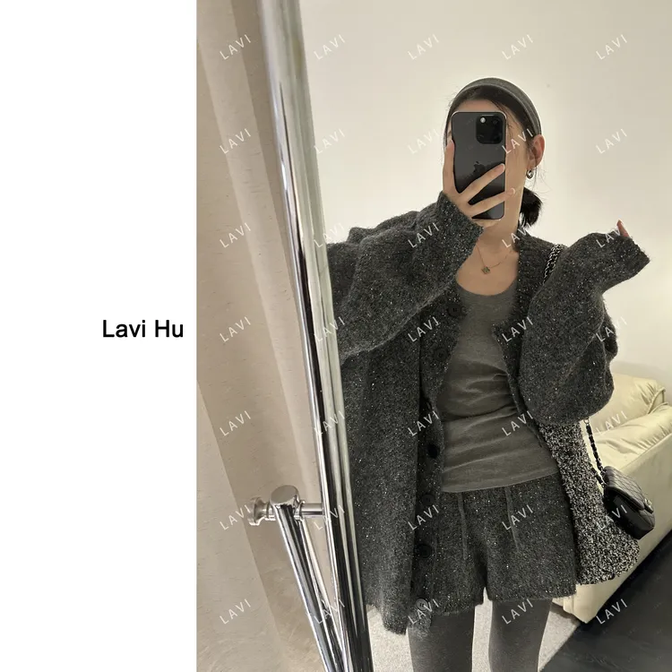 星点冷银 休闲风慵懒风时尚韩版时尚针织套装25913