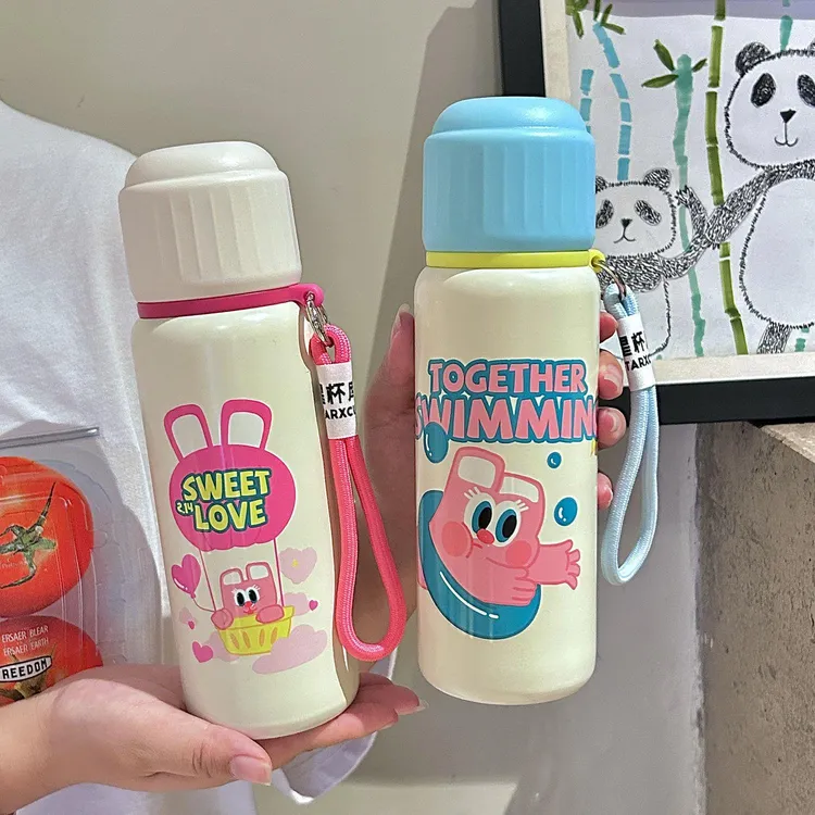 萌趣彩绘大容量316儿童保温杯高颜值适合女生婴儿便携可爱卡通风