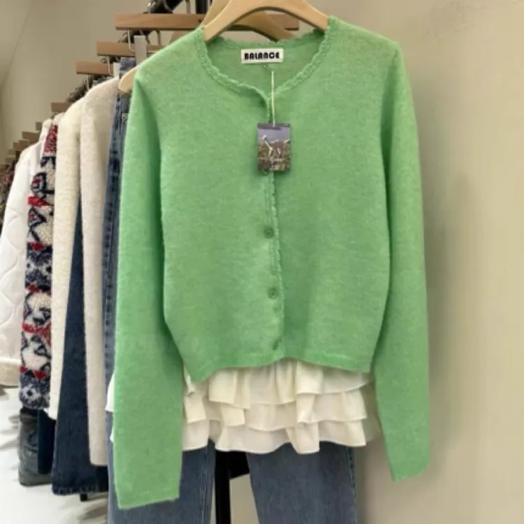 【现货】25年闭眼入！手工钩花洋气柔软开衫时尚气质