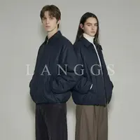 LANGGS&浪叔 25冬季老钱风复古牛皮翻领鹅绒服外套-25YL289