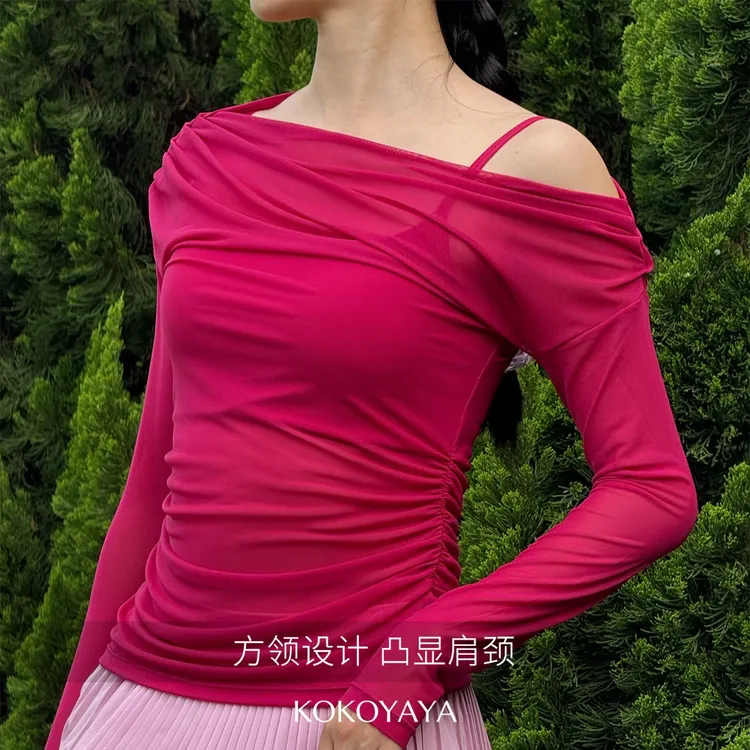  运动背心女外穿罩衫一字肩外穿吊带瑜伽背心网球服上衣