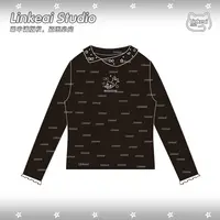 凛可爱 宅萌感卡通小猫刺绣长袖内搭女冬季显瘦百搭加绒打底衫