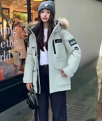 新【绒子含量90%】新国标鹅绒90户外男女同款极寒冲锋衣毛领派克服