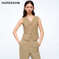 【小花专属】商场专柜款 复古单排扣V领西装马甲89224051901