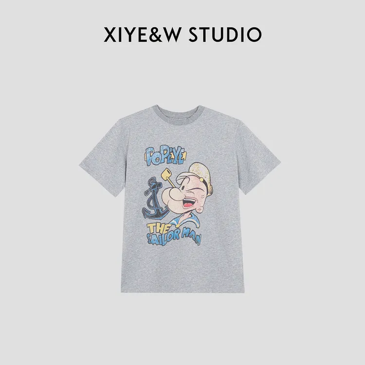 XIYE&W STUDIO「大力水手」短袖印花T恤#9670