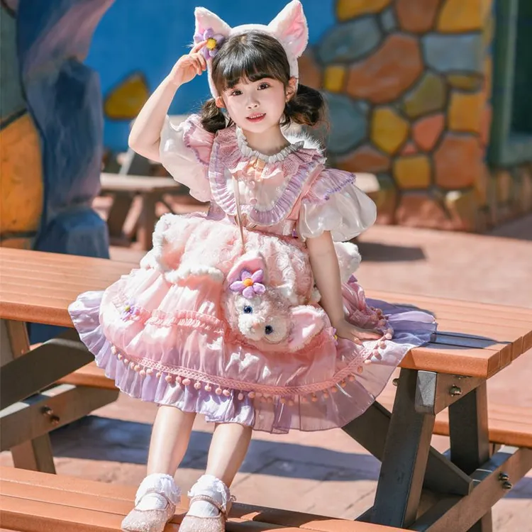 洛丽塔女童公主裙夏季2026新款洋气儿童玲娜贝儿短袖女孩生日裙子