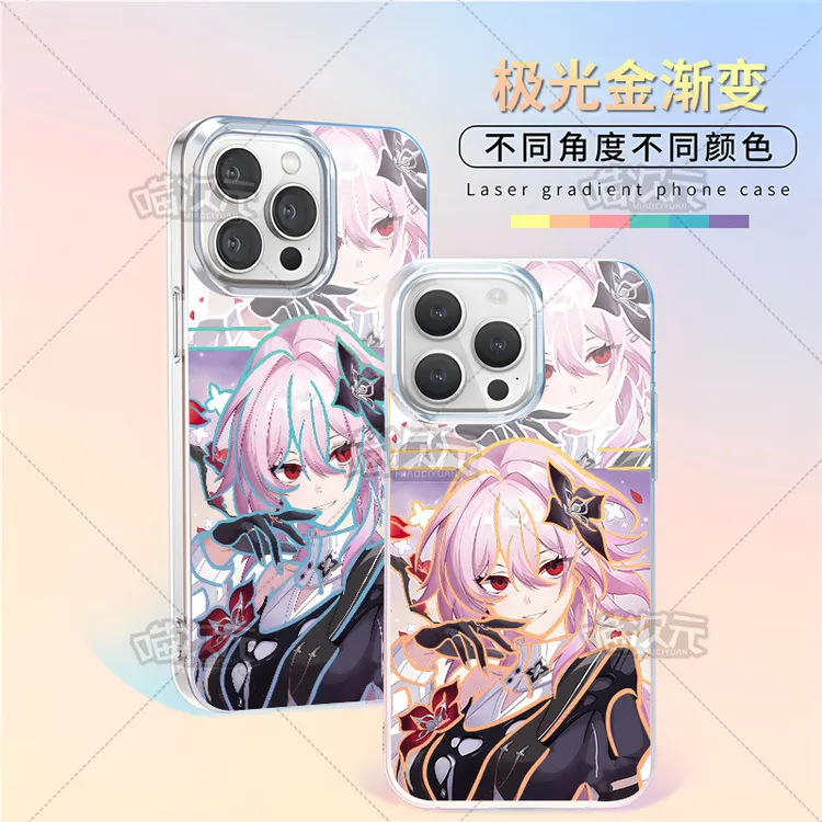 长夜月适用苹果华为vivo一加iPhone小米红米一加极光金手机壳