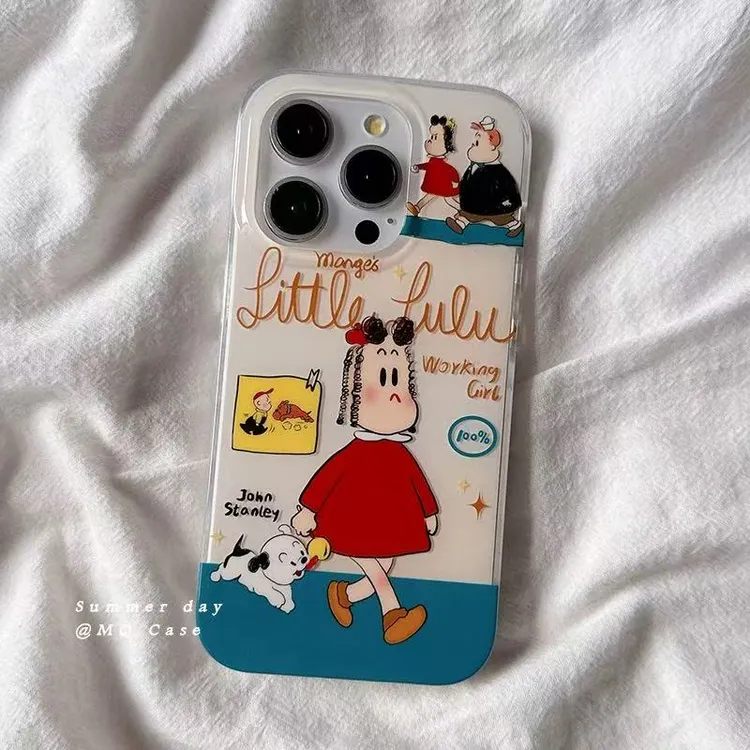 小狗露露托托插画适用苹果16promax手机壳15/14新款13卡通12女