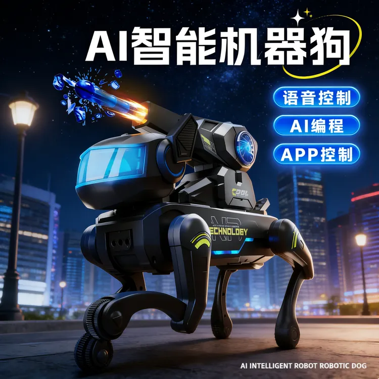 【2026黑科技】ai机器狗人工智能玩具国潮玩具遥控编程儿童男孩礼物商品图