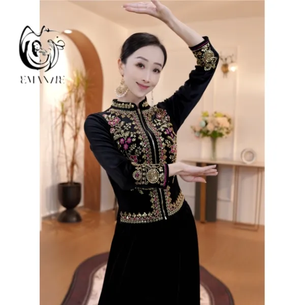 E6219异域风情新款上衣跳舞气质民族风新疆舞蹈服广场舞