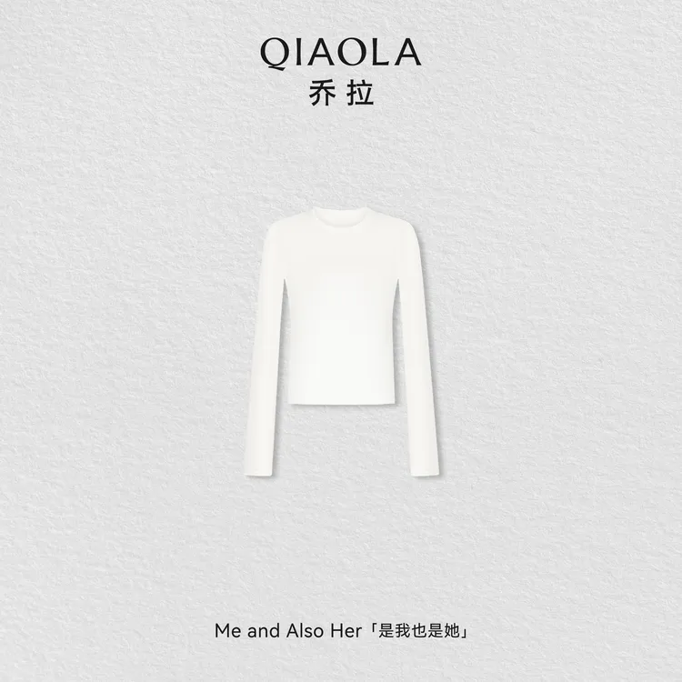 QIAOLA/乔拉【云间漫游】秋冬羊毛莱赛尔天丝针织上衣