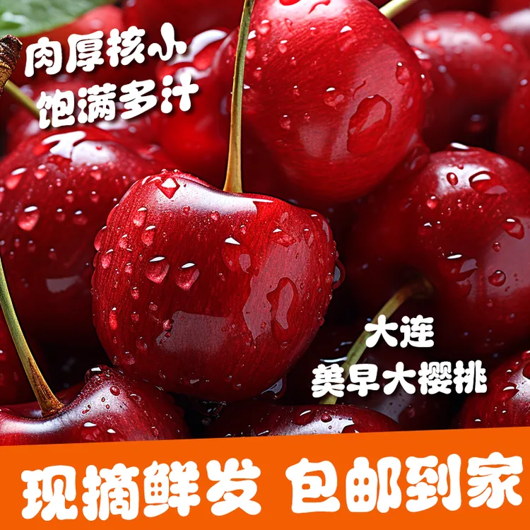 【大连美早樱桃】现摘现发【24mm-26】拍2斤送1斤 顺丰空运